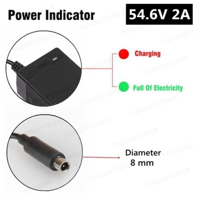 Chargeur 54.6V 2A 13S 48V Xiaomi M365 / PRO 2 / 1S / Essential / Mi Scooter 3 / Ninebot G30 MAX