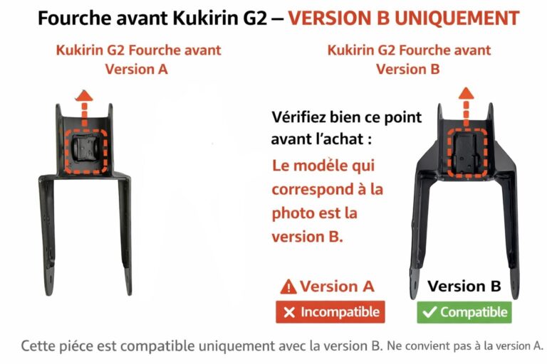 Bras de suspension fourche avant Kukirin G2 (1)
