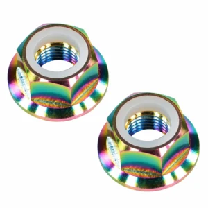 Boulon écrou roue Zero 10X / 11X / Vsett 10+ / 11+ - Arc-en-ciel — 2 écrous sans boîte